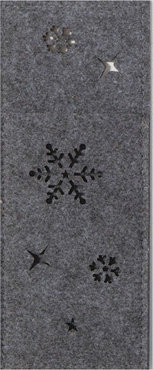 Nef-Nef Homeware Snow Christmas Case for Cutlery Fabric Gray L26xW10xD2cm.