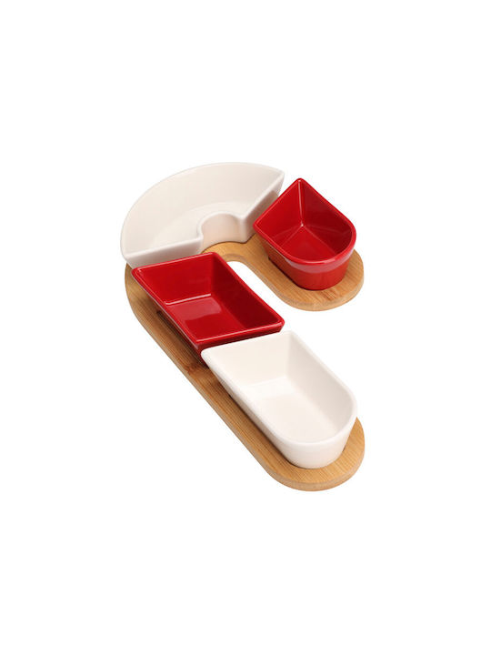 Christmas Dessert Tower Stands Wooden White L29xW17xD4.5cm.