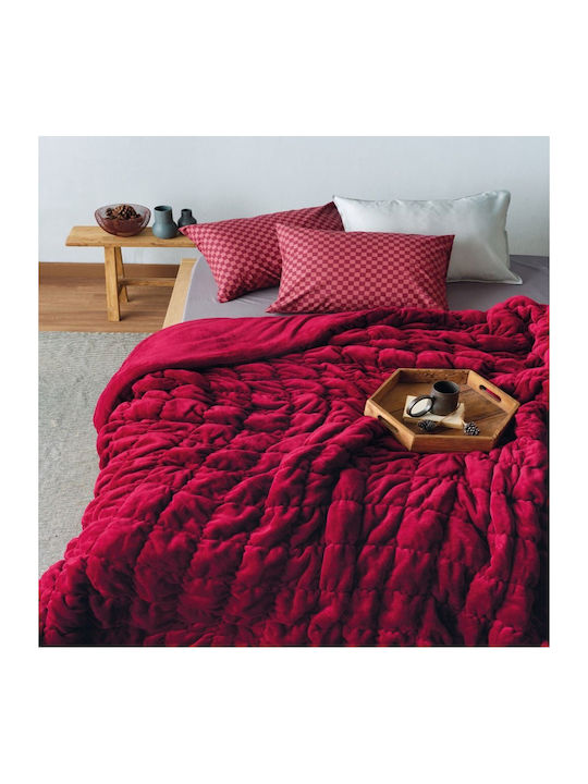 Kentia Πάπλωμα Υπέρδιπλο 220x240εκ. Marshmallow Bordo 460 GSM
