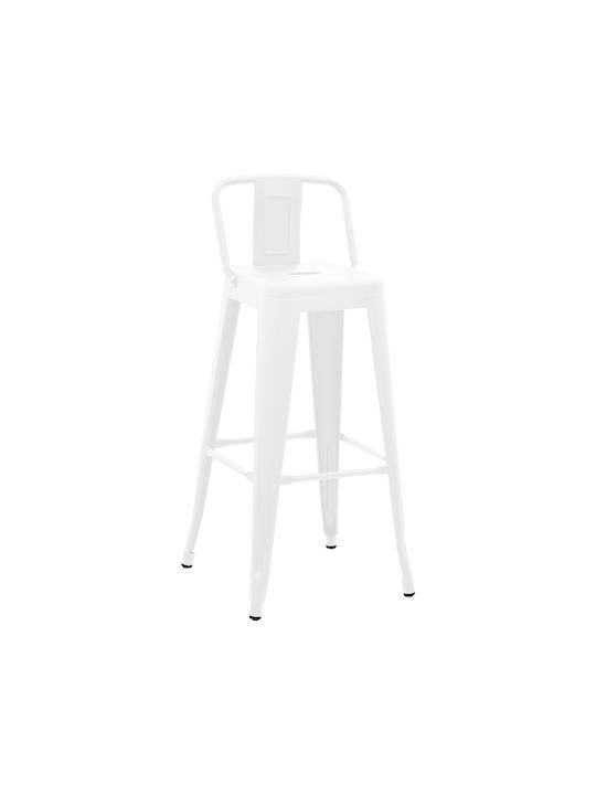 Stool for Bar Outdoor Utopia Matte White 42x42x97cm
