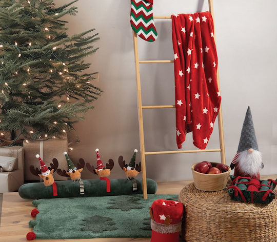 Christmas Set Basket Blanket Sofa Nef-nef Homeware Starlight Red 110x140