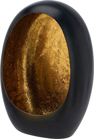 Christmas Metallic Black Candlestick 25x17cm