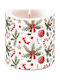 Ambiente Χριστουγεννιάτικο Κερί Λευκό Christmas Elements 10εκ.