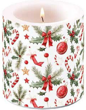 Ambiente The translated Liquid template in German language: Weihnachtskerzen & Kerzenständer Kerze Weiß 10cm.