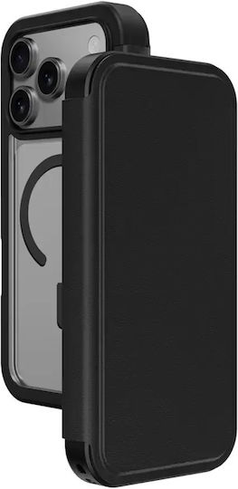 AmazingThing Glamour Book Δερματίνης / Σιλικόνης / Πλαστικό Μαύρο (iPhone 17 Pro Max)