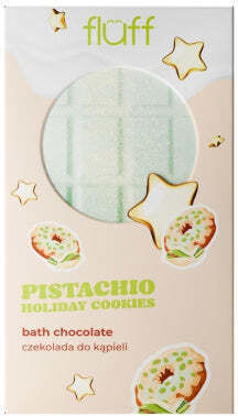 Fluff Chocolate Bar Bath Bomb Pistachio Holiday Cookies 160g