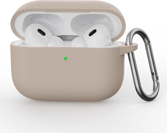 Θήκη Σιλικόνης σε Μπεζ χρώμα για Apple AirPods Pro 3