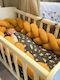 Grandes Suenos Crib Bumpers Braided Inside Ochre 200cm