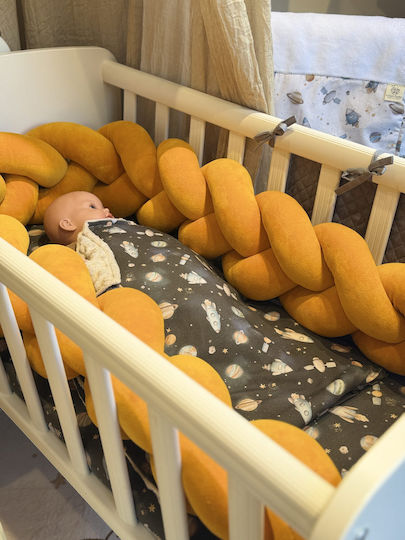 Grandes Suenos Crib Bumpers Braided Inside Ochre 200cm