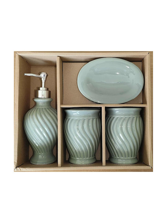 Decomarket Porcelain Bathroom Accessory Set 4pcs