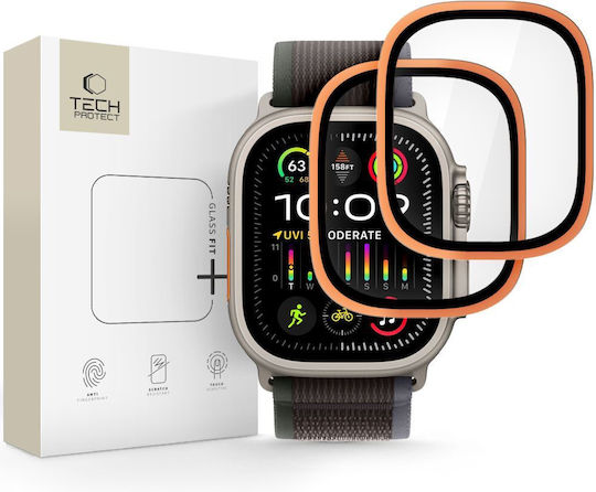 Tech-Protect Glass Ring Tempered Glass για το Apple Watch Ultra 49mm 2τμχ Cosmic Orange