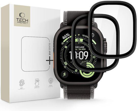Tech-Protect Glass Ring Gehärtetes Glas für das Apple Watch Ultra 49mm 2Stück Black