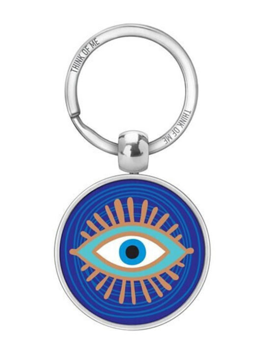 Thinkofme Μπρελόκ 3,6cm Γούρι Μάτι Σκούρο Μπλε-χρυσό