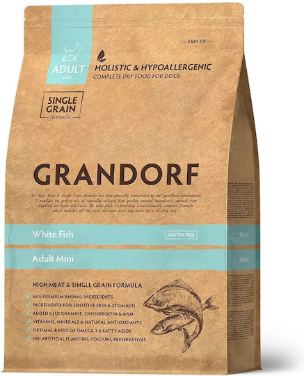 Grandorf 3kg Dry Food for Adult Small Breed Dogs with Fish and Chicken
