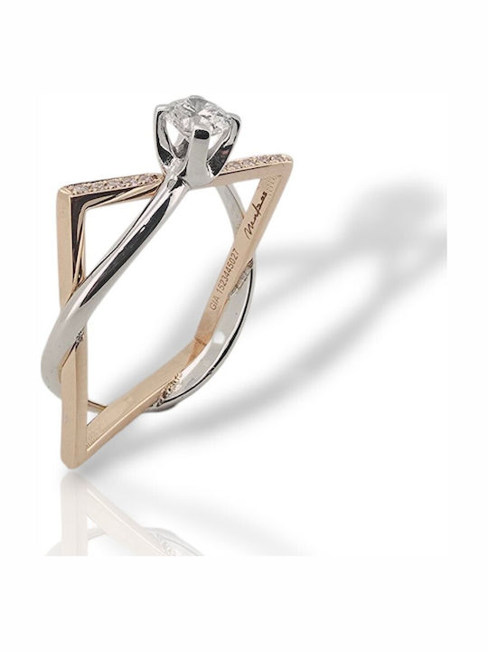 Mentzos Damenring Weißgold 18K