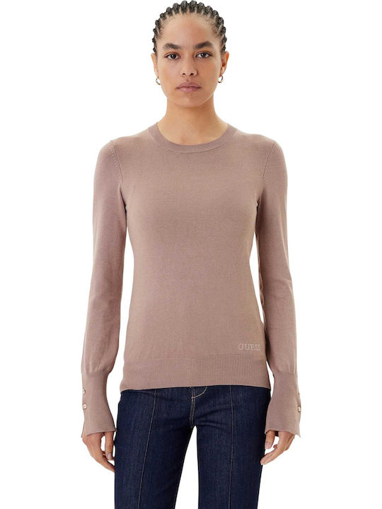 Guess Elinor Γυναικείο Μακρυμάνικο Πουλόβερ Brown