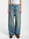 Damenjeans in Entspannter Passform Stream Sky Aged