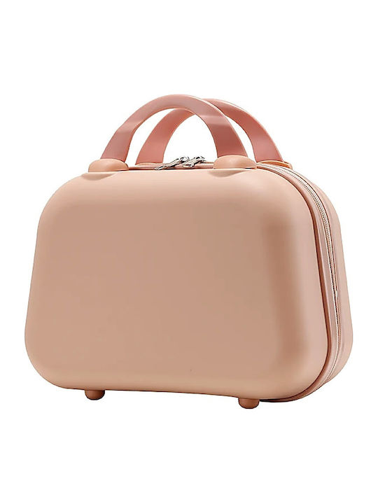 Kulturbeutel Hartschale – M30x15x20cm – Pp Material – Innentaschen & Elastischer Tragegurt – Rosa
