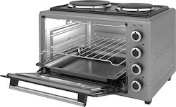 Elite Elite Ηλεκτρικό Φουρνάκι 38lt με 2 Εστίες Inox