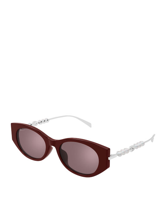 Gucci Feminini Ochelari de soare cu Burgundy Cadru și Burgundy Lentilă GG1970SA 004