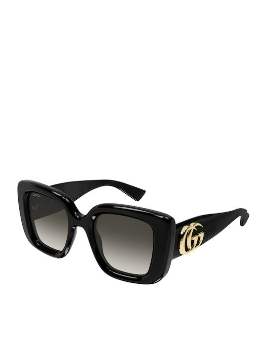 Gucci Γυναικεία Γυαλιά Ηλίου με Μαύρο Κοκκάλινο Σκελετό και Μαύρο Ντεγκραντέ Φακό GG1975S 002