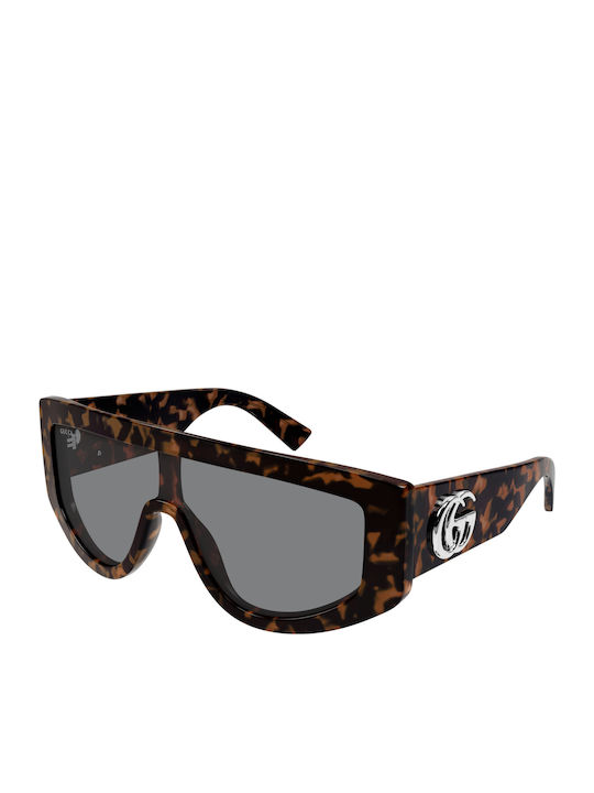 Gucci Unisex Sunglasses with Brown Tartaruga Pl...