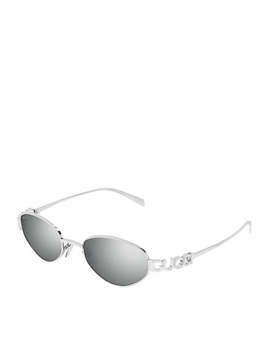 Gucci Women's Sunglasses with Silver Metal Frame and Silver Mirror Lens GG1935S 004