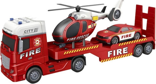Re.el Toys Φορτηγό Πυροσβεστικό Pull Back για 4+ Ετών