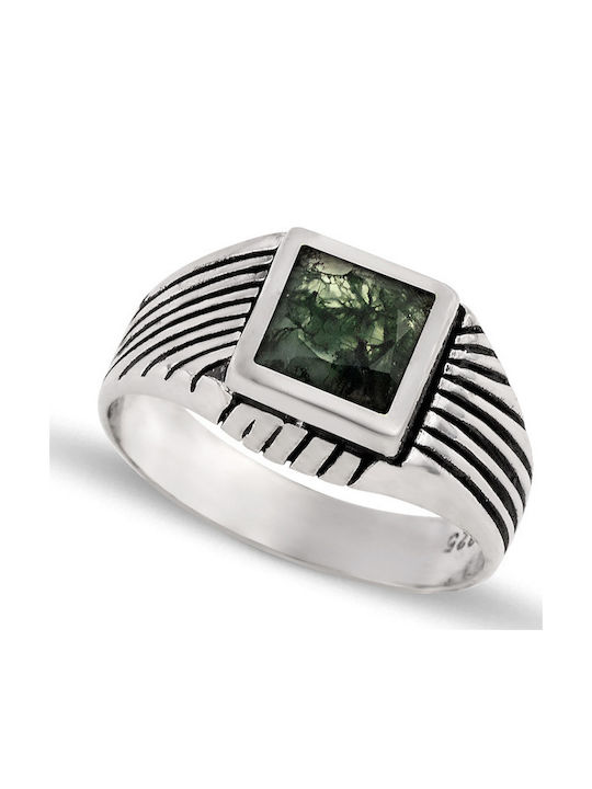 Hillas Chevalier Ring with Zircon made of Silver