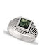 Hillas Chevalier Ring with Zircon made of Silver