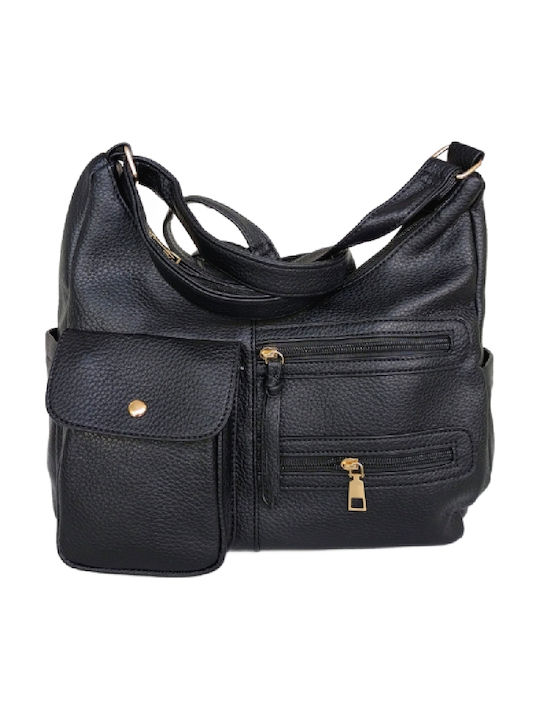 Leather Women's Bag Shoulder Black