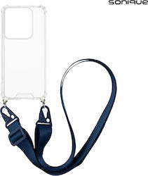 Θήκη Σιλικόνης Strap Sonique Armor Clear Motorola Edge 50 Ultra Μπλε Σκούρο