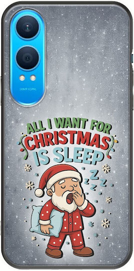 All I Want Christmas Is Sleep OnePlus Nord CE4 Lite 5G Black TPU Black Silicone