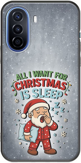 All I Want Christmas Is Sleep Huawei Nova Y70 Black TPU Black Silicone