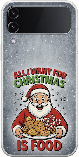 All I Want Christmas Is Food Samsung Galaxy Z Flip 4 5g Husa Flexibilă TPU Silicon Transparent