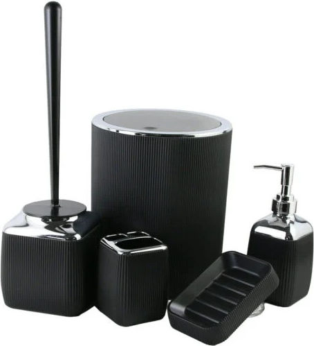 Velve Velve Badezimmerzubehör-Set Metall Schwarz