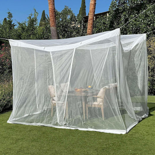Moskitonetz Terrasse 250x250 Cm Weiß Gazebo Garten