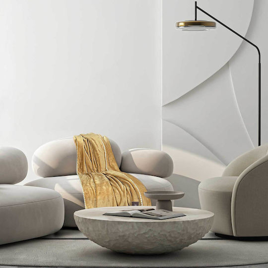 Das Home 4441 Καναπέ 130x170εκ. Ochre