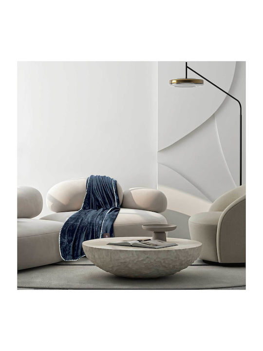 Das Home 4442 Fleece Blanket Sofa 130x170cm Royal Blue