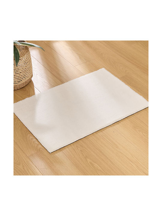 A-s Couka Anti-slip Rug Rectangular Furry White