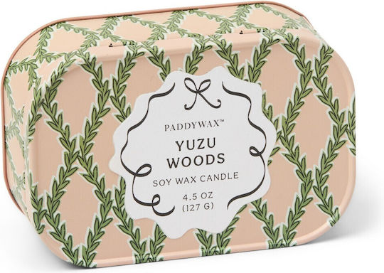 Paddywax Aromatic Soy Candle in Metal Box with Yuzu Woods Perfume 127gr
