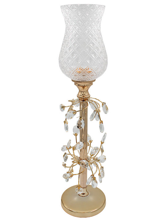 Keskor Candle Holder Metal in Gold Color 16x16x65cm 1pcs