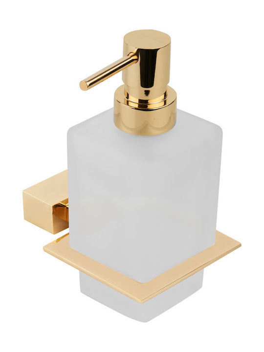 Bronze Art Επιτοίχιο Dispenser Γυάλινο Χρυσό