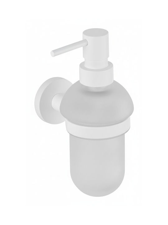 Bronze Art Επιτοίχιο Dispenser Γυάλινο Λευκό