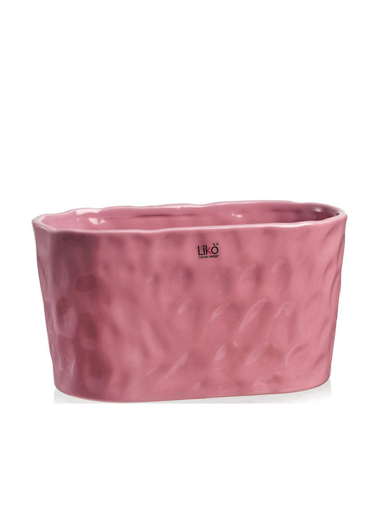 Fankon Flowers Planter Ceramic Purple 26x13.5x14cm.
