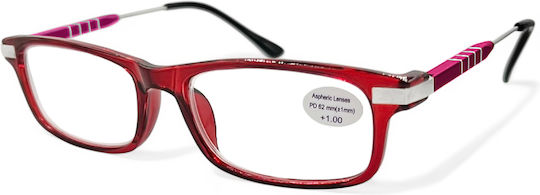 Optosquad Lesebrille +0.75 in Rot Farbe 8970-1