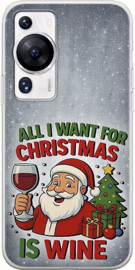 All I Want Christmas Is Wine Huawei P60 Flexible Tpu Διάφανη Σιλικόνη