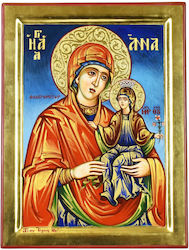 Handgefertigte Heiligenikone Agia Anna Panagia Handgefertigte Heiligenikone Agia Anna Panagia