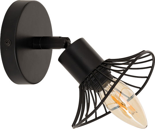 Μονό Σποτ με Ντουί E14 σε Μαύρο Χρώμα