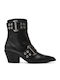 Splurge Leder Stiefeletten Damen Schwarz